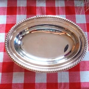 Silver serving platter..
